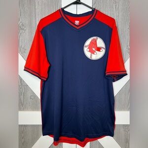 D18.16 Boston Red Sox Nike Cooperstown Collection Legend V-Neck Jersey Large